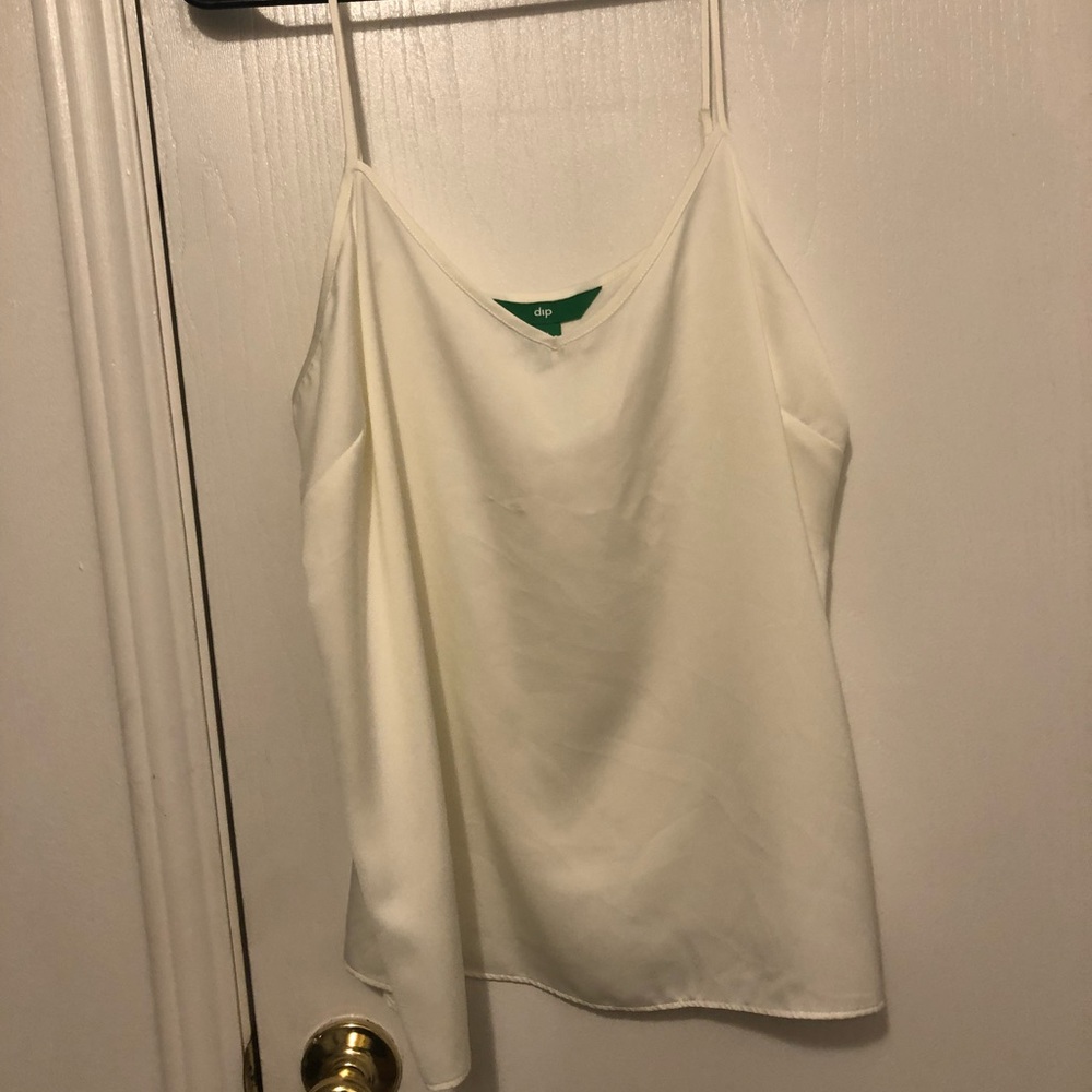 White silk tank top